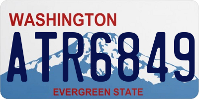 WA license plate ATR6849
