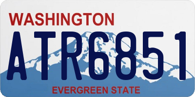 WA license plate ATR6851