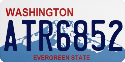WA license plate ATR6852