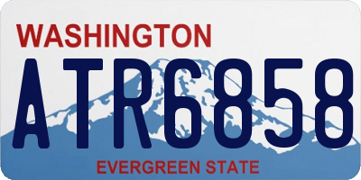 WA license plate ATR6858
