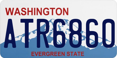 WA license plate ATR6860