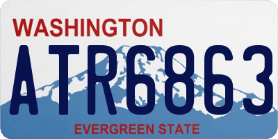 WA license plate ATR6863