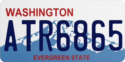 WA license plate ATR6865
