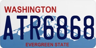 WA license plate ATR6868