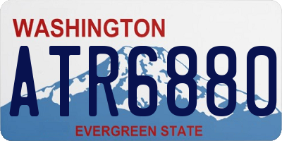 WA license plate ATR6880
