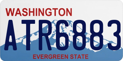 WA license plate ATR6883