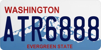 WA license plate ATR6888