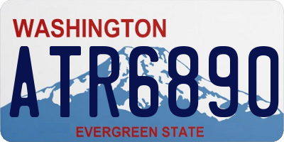 WA license plate ATR6890