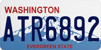 WA license plate ATR6892