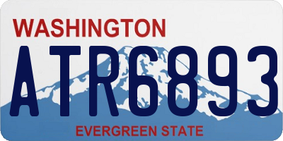 WA license plate ATR6893
