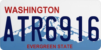 WA license plate ATR6916
