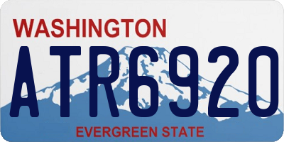 WA license plate ATR6920