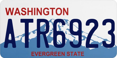 WA license plate ATR6923