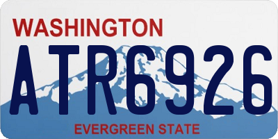 WA license plate ATR6926