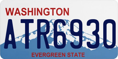 WA license plate ATR6930