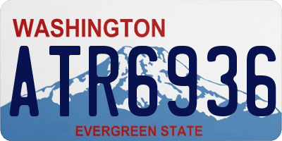 WA license plate ATR6936