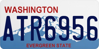 WA license plate ATR6956