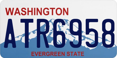 WA license plate ATR6958