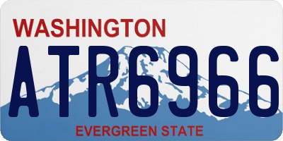 WA license plate ATR6966