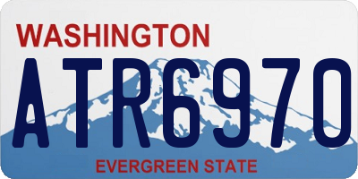 WA license plate ATR6970