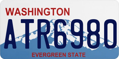 WA license plate ATR6980