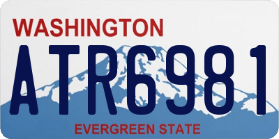 WA license plate ATR6981