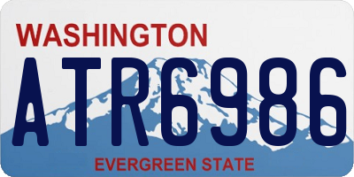 WA license plate ATR6986