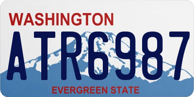 WA license plate ATR6987