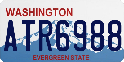 WA license plate ATR6988