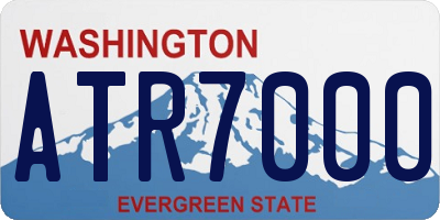 WA license plate ATR7000
