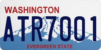 WA license plate ATR7001