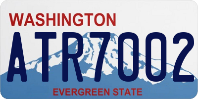 WA license plate ATR7002
