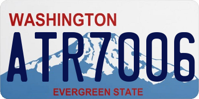 WA license plate ATR7006