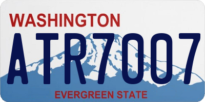 WA license plate ATR7007