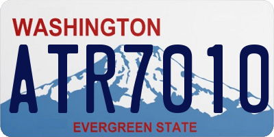 WA license plate ATR7010