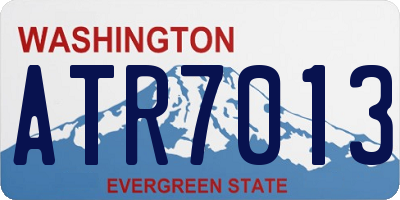 WA license plate ATR7013