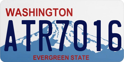 WA license plate ATR7016