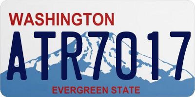 WA license plate ATR7017