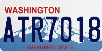 WA license plate ATR7018