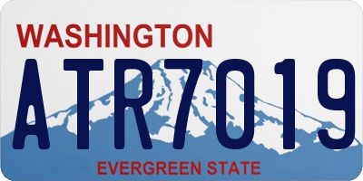 WA license plate ATR7019