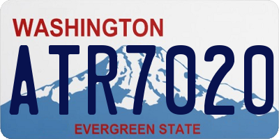 WA license plate ATR7020