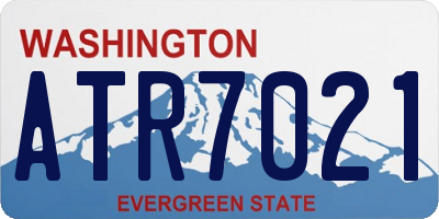 WA license plate ATR7021