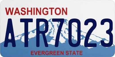 WA license plate ATR7023