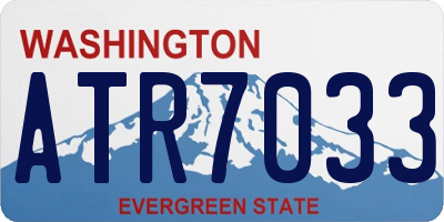 WA license plate ATR7033