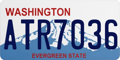 WA license plate ATR7036
