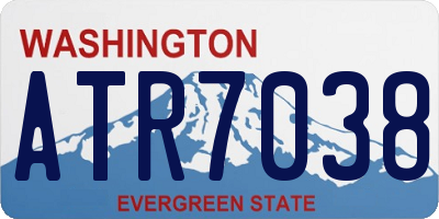WA license plate ATR7038