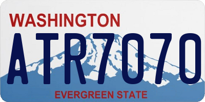 WA license plate ATR7070
