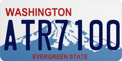 WA license plate ATR7100