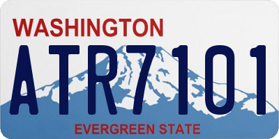 WA license plate ATR7101