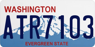WA license plate ATR7103